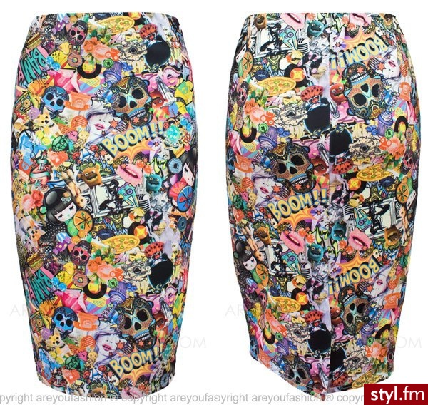 Średnie Spódnice Moda