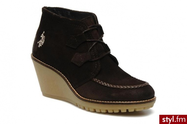 U.S Polo Assn. PÓŁBUTY I BOTKI CEDAR BY U.S POLO ASSN. (Brązowy) - Botki Buty Moda