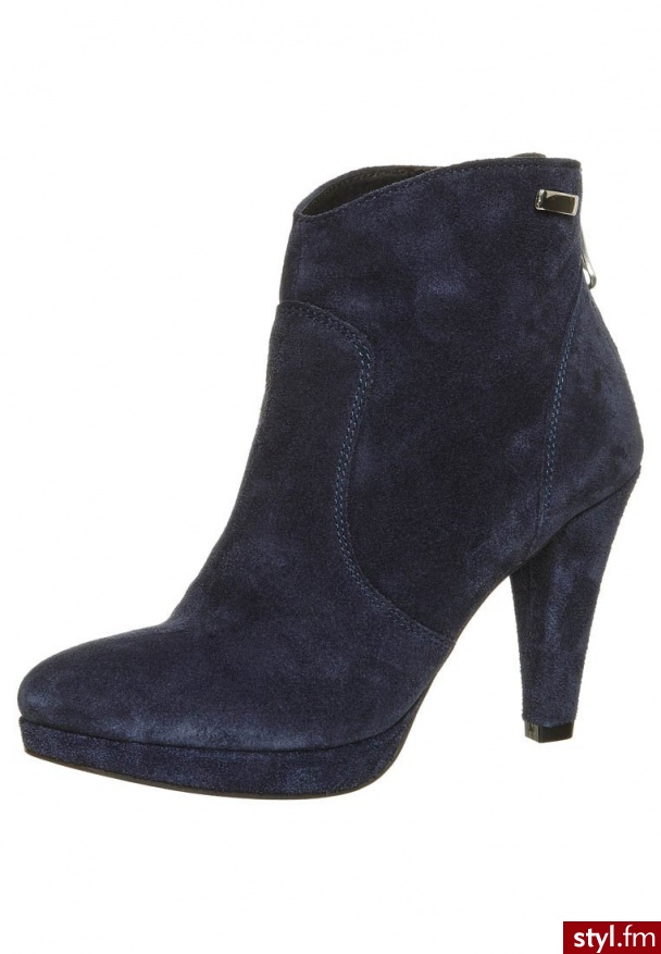 Taupage Botki na obcasie niebieski (9000- S452) - Botki Buty Moda