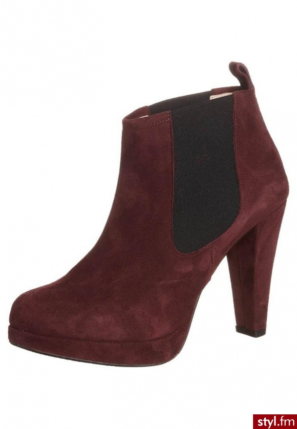 Ganni FIONA Botki na obcasie czerwony - Botki Buty Moda