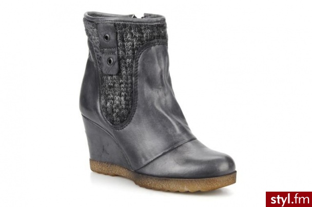 Mjus PÓŁBUTY I BOTKI VILAFLOR BY (NIEBIESKI) (Niebieski) - Botki Buty Moda