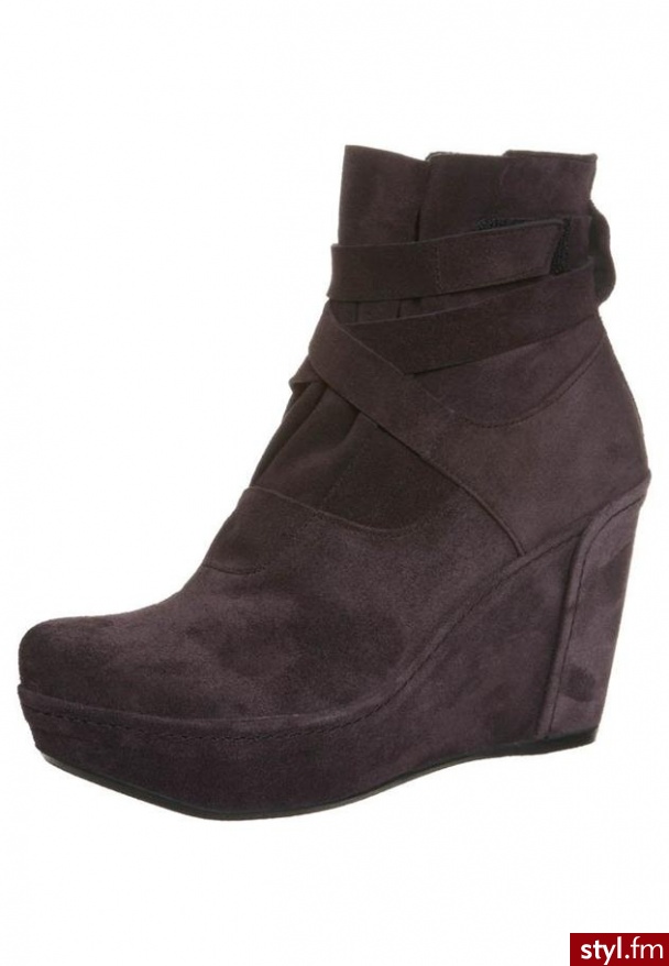 Homers Botki na koturnie lilia (16526) - Botki Buty Moda