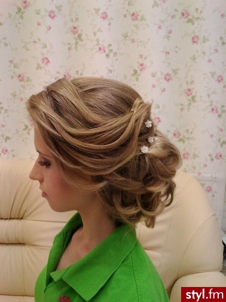 Blond Upięcie Kręcone Ślubne Długie Fryzury