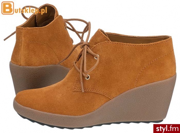 Clarks buty Nice Melody (20352212) BOTKI BEŻOWY - Botki Buty Moda