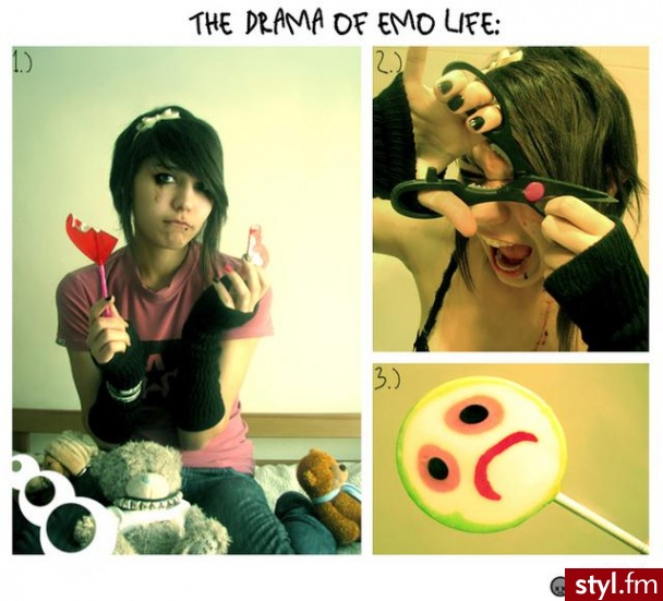 EMO Alternatywne Średnie Fryzury