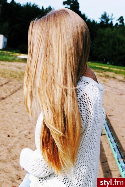 Blond Rozpuszczone Proste Na co dzień Długie Fryzury