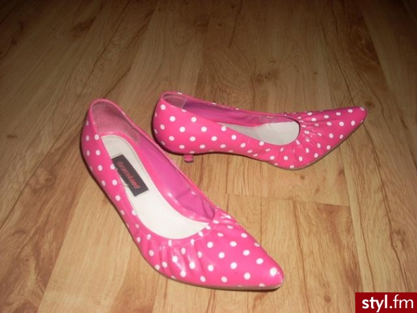 pinki w kropki - Pozostałe Buty Moda