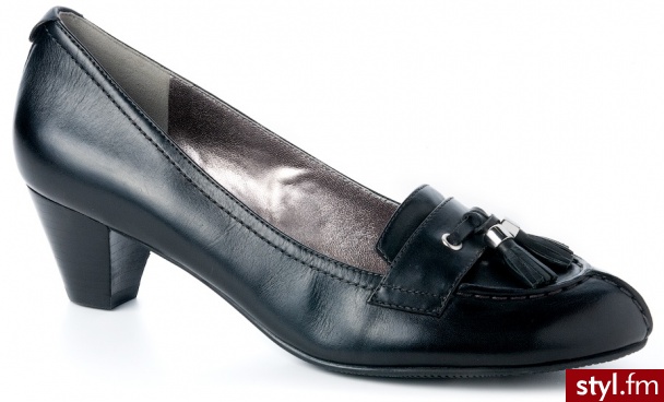 Hamilton Black Leather - Czółenka Buty Moda
