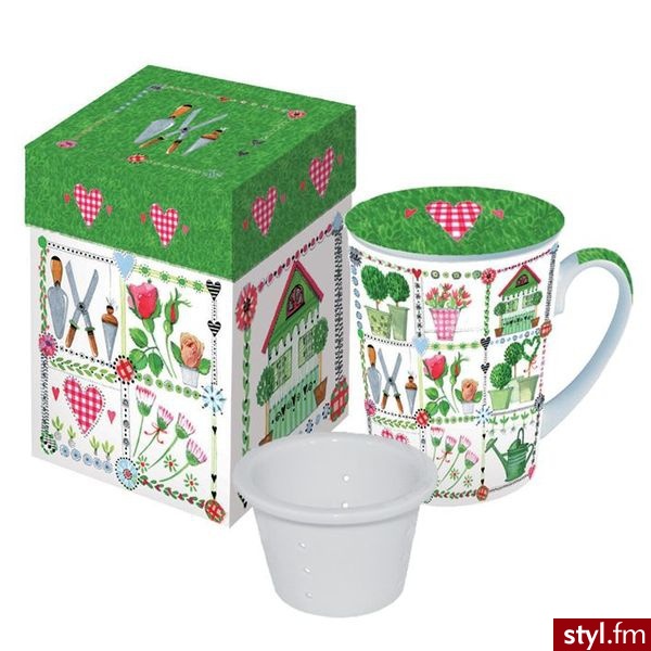 Paper Products Design Kubek z motywem ogród z zaparzaczem w kartonie 21-1335 - Pozostałe Biżuteria Moda