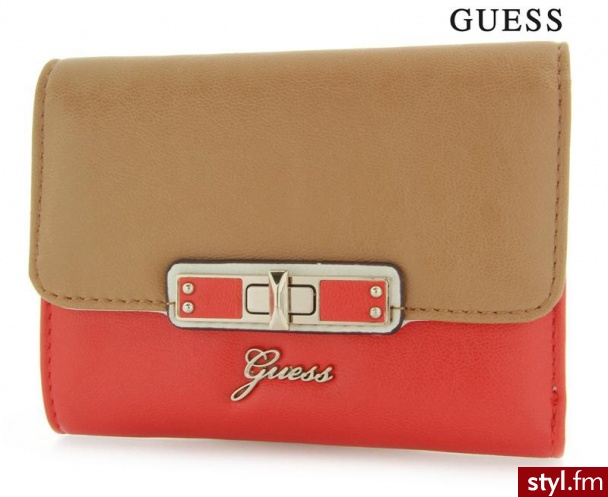 Guess SIGGI SLG MEDIUM zIP AROUND RED MULTI - Portfele i etui Dodatki Moda