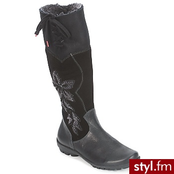 Think BUTY INUA DOK Black - Kozaki Buty Moda