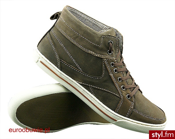 WISHOT Obuwie Sportowe Skate WI-11-059-D Brązowe - Pozostałe Buty Moda