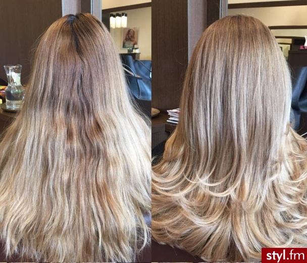 Sombre z Olaplex salon For Hair http://forhairsobieski.pl/ - Blond Rozpuszczone Proste Na co dzień Długie Fryzury
