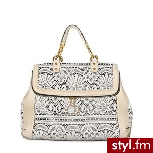 DOLCE & GABBANA - LACE AND LEATHER NEW MISS SICILY TOP HAN - Polyvore. Pobrano ze strony: http://www.polyvore.com/dolce_gabbana_lace_leather_new/thing?id=26394488 - Pozostałe Torebki Moda