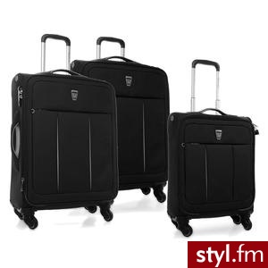 RONCATO zestaw walizek miękkich Polylight 677x czarny - Torby podróżne Torebki Moda