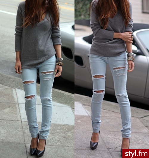 Jeansy Spodnie Moda