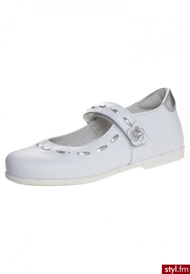 STUPS Baleriny z zapięciem biały - Balerinki Buty Moda