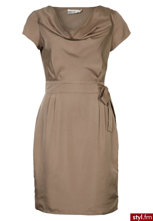 Pier One Sukienka koktajlowa beżowy (P1-0713-w-0713) - Pozostałe Sukienki Moda