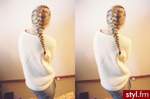 Blond Warkocze Proste Na co dzień Długie Fryzury