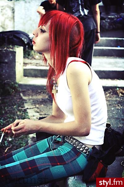 Kolorowe Punk Rock Alternatywne Krótkie Fryzury
