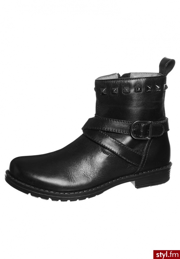 fullstop. Botki kowbojki i motocyklowe czarny (CH-2469B) - Pozostałe Buty Moda