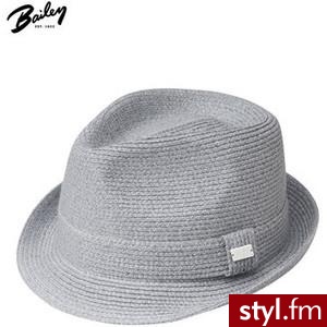 Bailey BILLY Centre Dent Trilby Straw Hat - Grey - Polyvore. Pobrano ze strony: http://www.polyvore.com/cgi/thing?id=31432028 - Nakrycia głowy Dodatki Moda