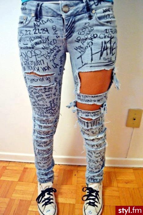 Jeansy Spodnie Moda