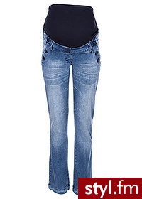 Bonprix Dżinsy ciążowe niebieski stone 918800_15448 Odcienie niebieskiego - Jeansy Spodnie Moda