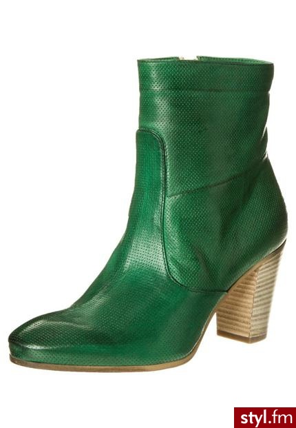 Maripé Botki zielony - Botki Buty Moda