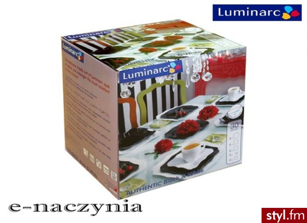 Luminarc serwis obiadowy authentic dla 6 os 19 el - Pozostałe Biżuteria Moda