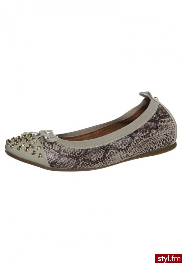 Moda in Pelle ETTIE Baleriny szary Ettie - Balerinki Buty Moda