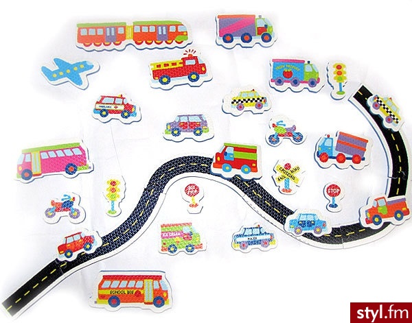 Alex Piankowe Puzzle Do Kąpieli - Pojazdy A804W - Dziecko