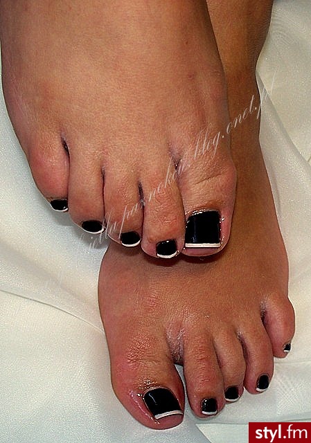pedicure hybrydowy - Kwadratowe Żelami Naturalne Paznokcie