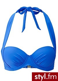 Bonprix Biustonosz bikini na fiszbinach niebieski 935830_17267 - Na plażę Bielizna Moda