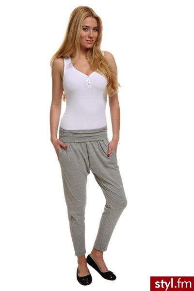 Italian Fashion Grey - Dresowe Spodnie Moda