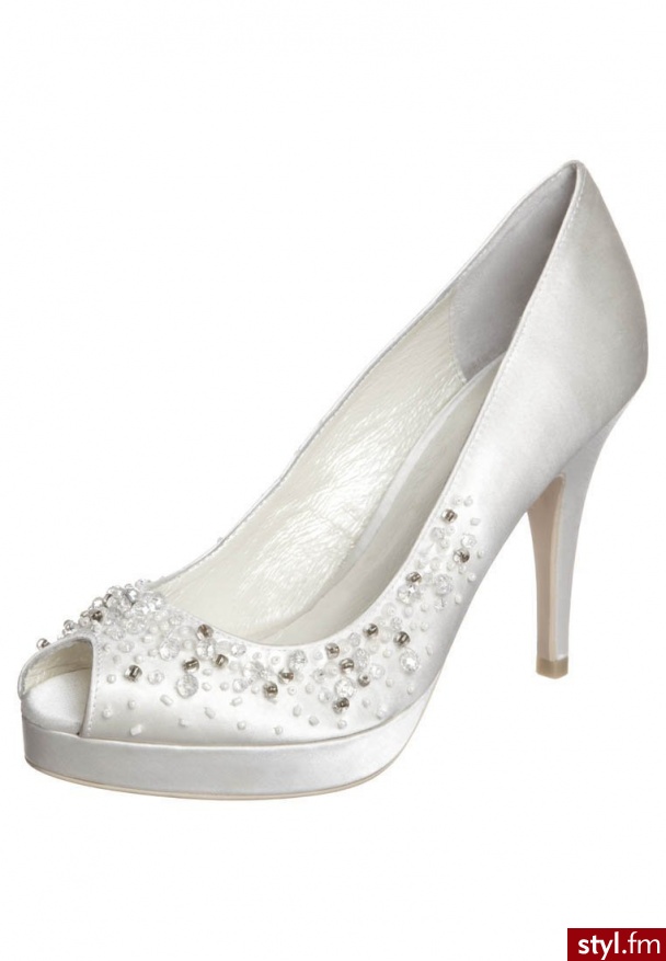 Menbur VANESSA Szpilki Peep Toe biały - Szpilki Buty Moda