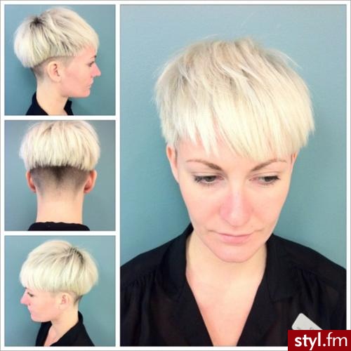 Blond Rozpuszczone Proste z grzywką Na co dzień Krótkie Fryzury