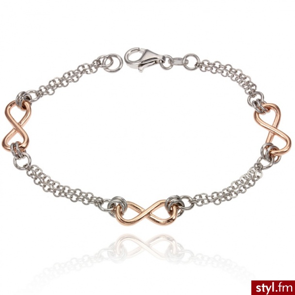 Srebrna Bransoletka Potrójna Nieskończoność NCL-BRA-0120 - Bransoletki Biżuteria Moda