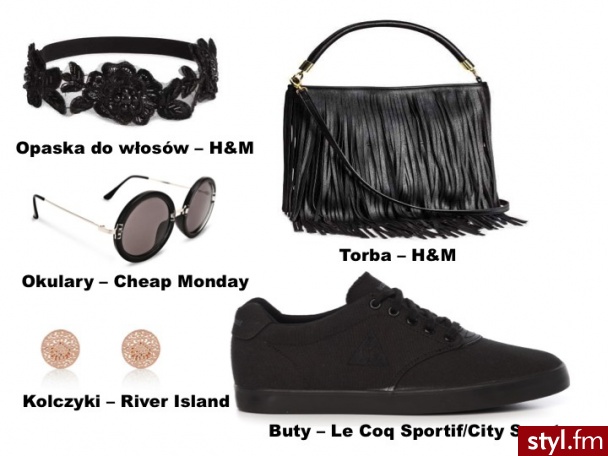 Zestaw dodatków - czerń - Moda uliczna Inne Moda