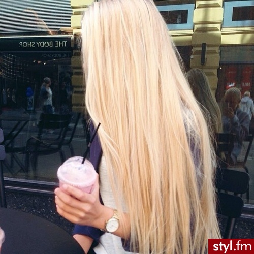 Blond Rozpuszczone Proste Na co dzień Długie Fryzury