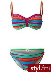 Bonpirx Bikini  w paski - Na plażę Bielizna Moda