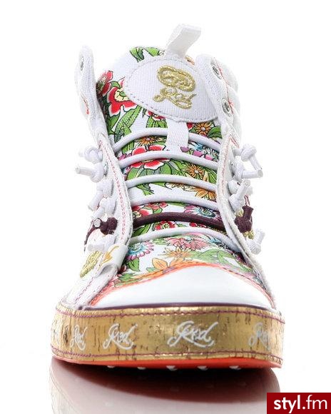 Ecko Red Floral Printed Bungee Knot Mid - Pozostałe Buty Moda