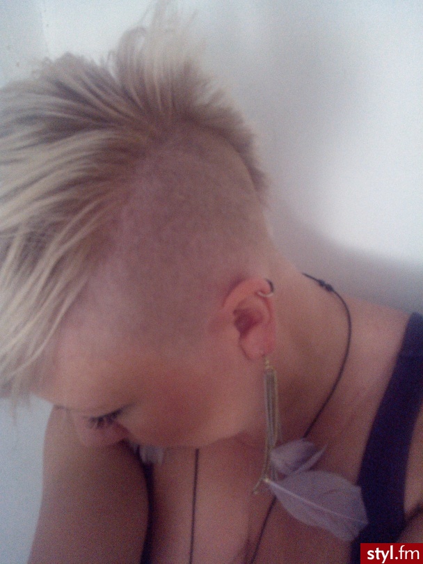 Blond Irokez damski Proste Na co dzień Krótkie Fryzury