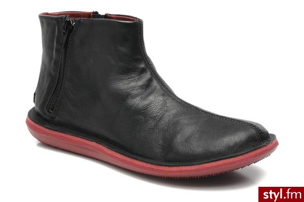 Camper Półbuty i botki Beetle 46613 Czarny - Botki Buty Moda