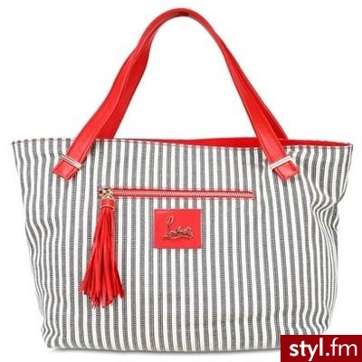CHRISTIAN LOUBOUTIN - STRIPES SHOPPING TOTE - Polyvore. Pobrano ze strony: http://www.polyvore.com/cgi/thing?id=13141247 - Pozostałe Torebki Moda