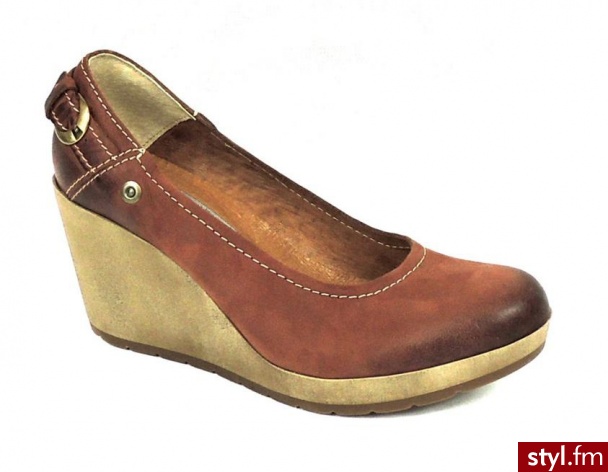 Lemar Czółenka na koturnie 1470718D - Czółenka Buty Moda