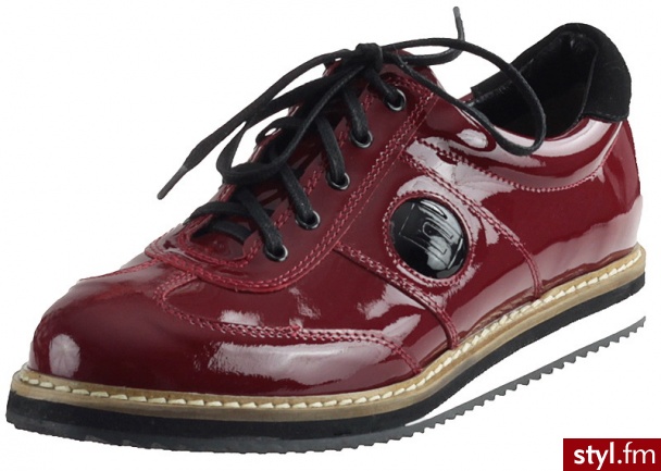 Nessi Półbuty 39503 Czerwone 7 - Półbuty Buty Moda