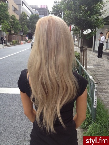 Blond Rozpuszczone Proste Na co dzień Długie Fryzury