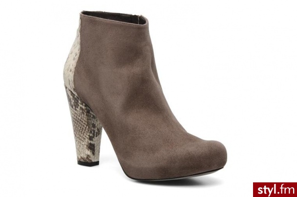 Mine de rien PÓŁBUTY I BOTKI BETTY BY MINE DE RIEN (Szary) - Botki Buty Moda