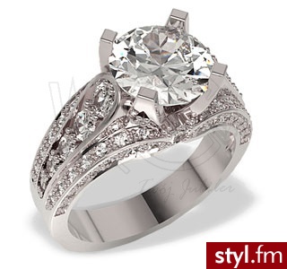 WĘC Pierścionek z cyrkoniami SWAROVSKI GEMS EXP-1 - Pierścionki Biżuteria Moda